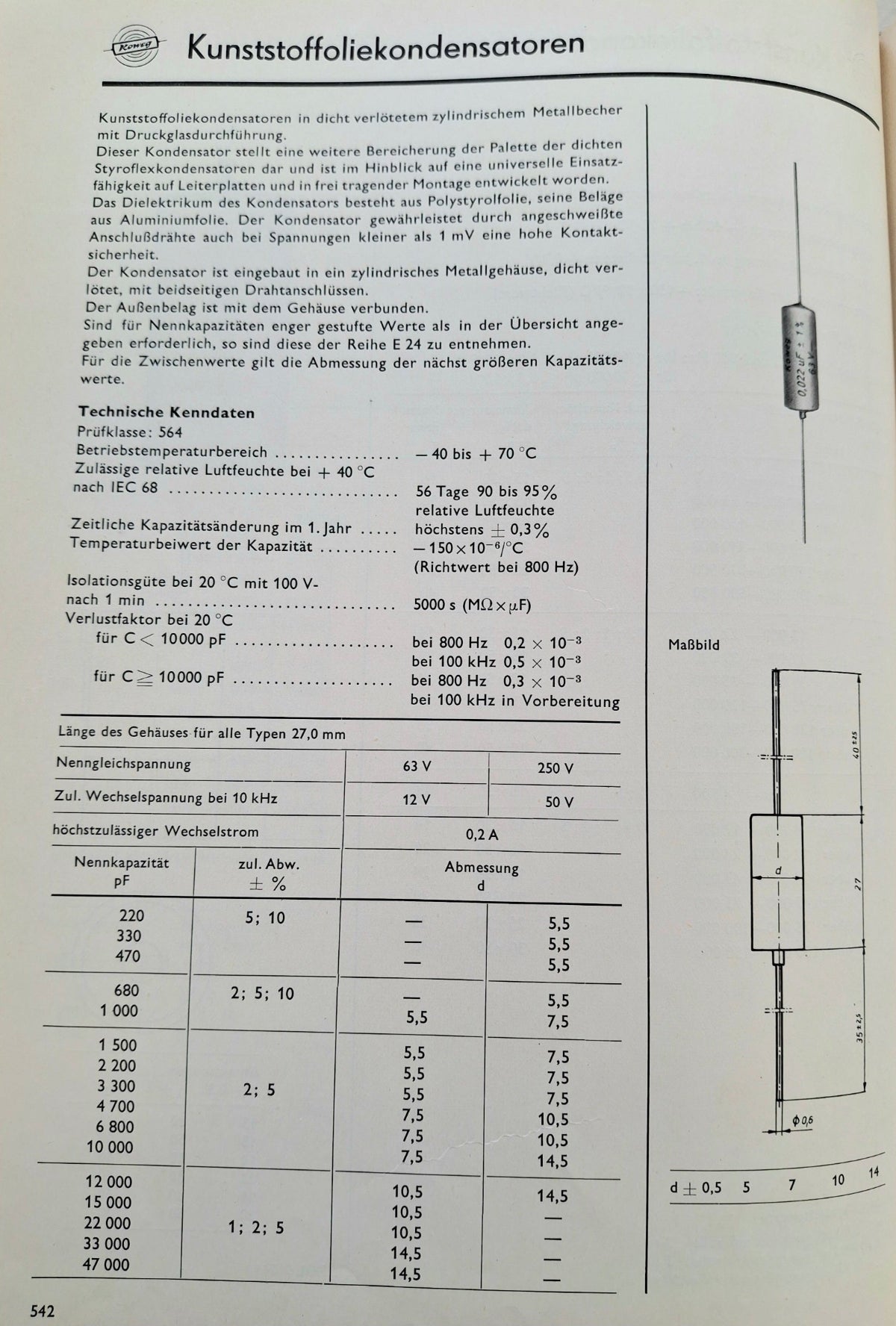 DDR Styroflex Kunststofffolienkondensator RFT Koweg Styroflexkondensator RFT Lexikon