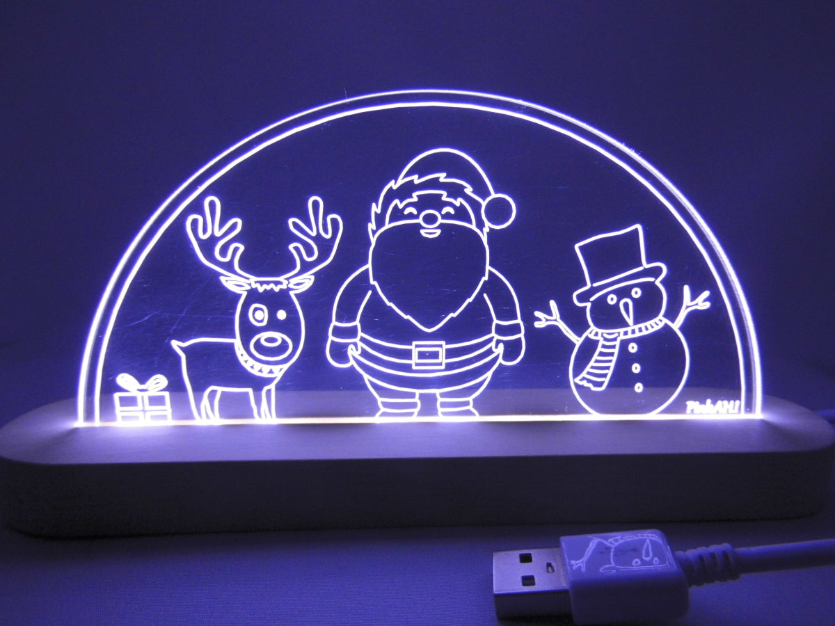 Laserdatei LED-Bogen „Weihnachtsmann“ SVG & DXF Digitaler Download
