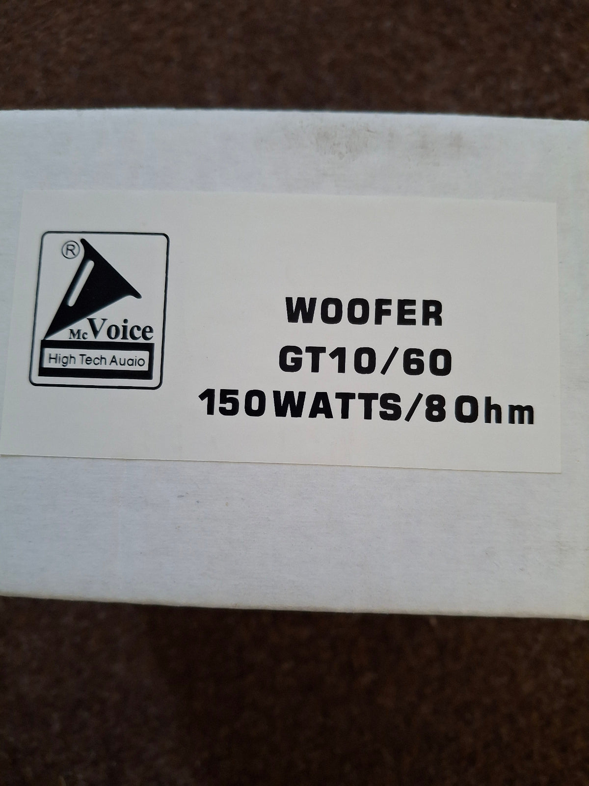 McVoice GT10/60 Autolautsprecher Car Hifi Einbaulautsprecher Verpackung