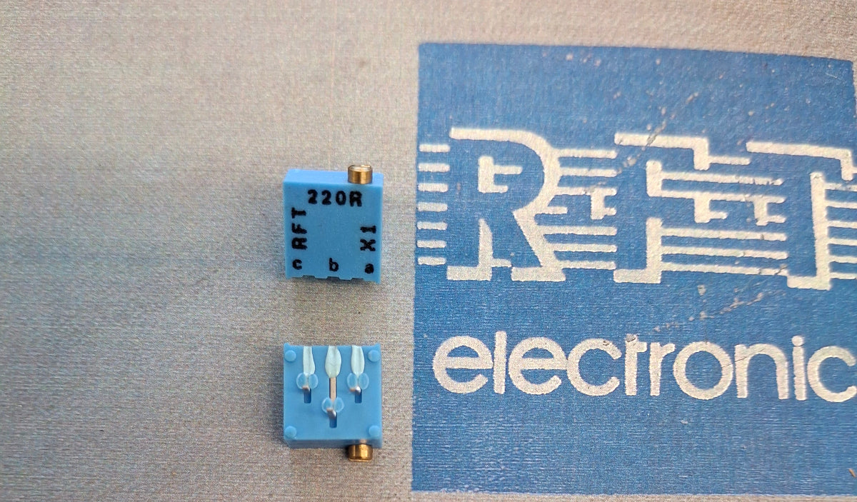 Spindeltrimmer Spindeleinstellregler potentiometer 220 Ohm einstellregler liegend RFT DDR NOS