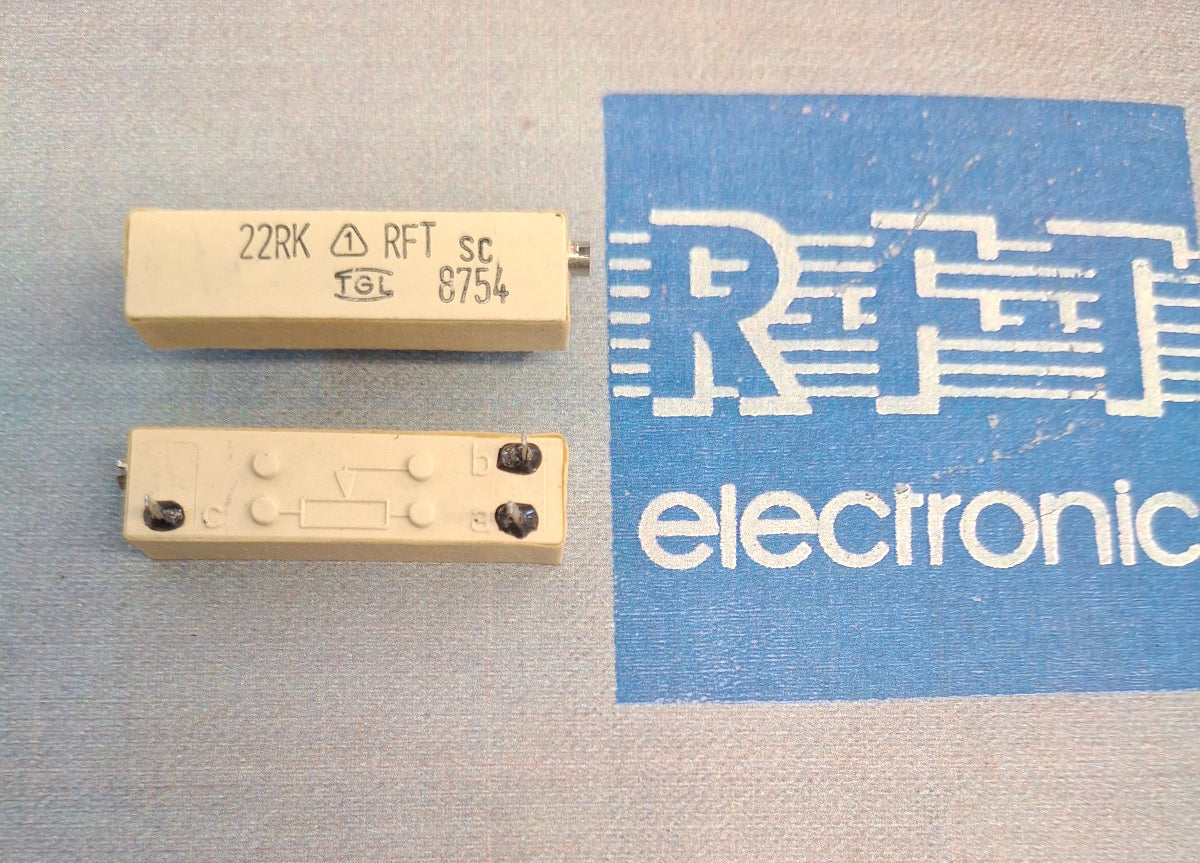 Spindeltrimmer Spindeleinstellregler potentiometer 22-Ohm einstellregler RFT DDR TGL-8754 NOS