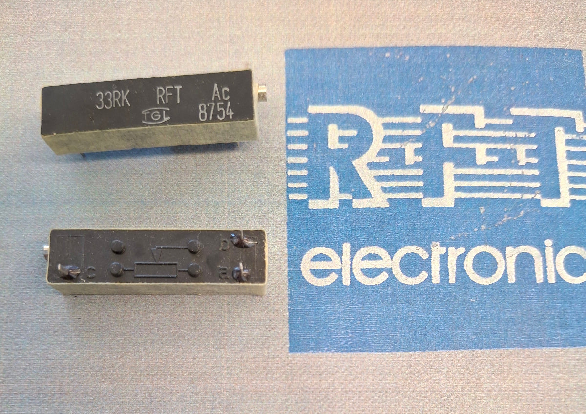 Spindeltrimmer Spindeleinstellregler potentiometer 33-Ohm einstellregler RFT DDR TGL-8754 NOS