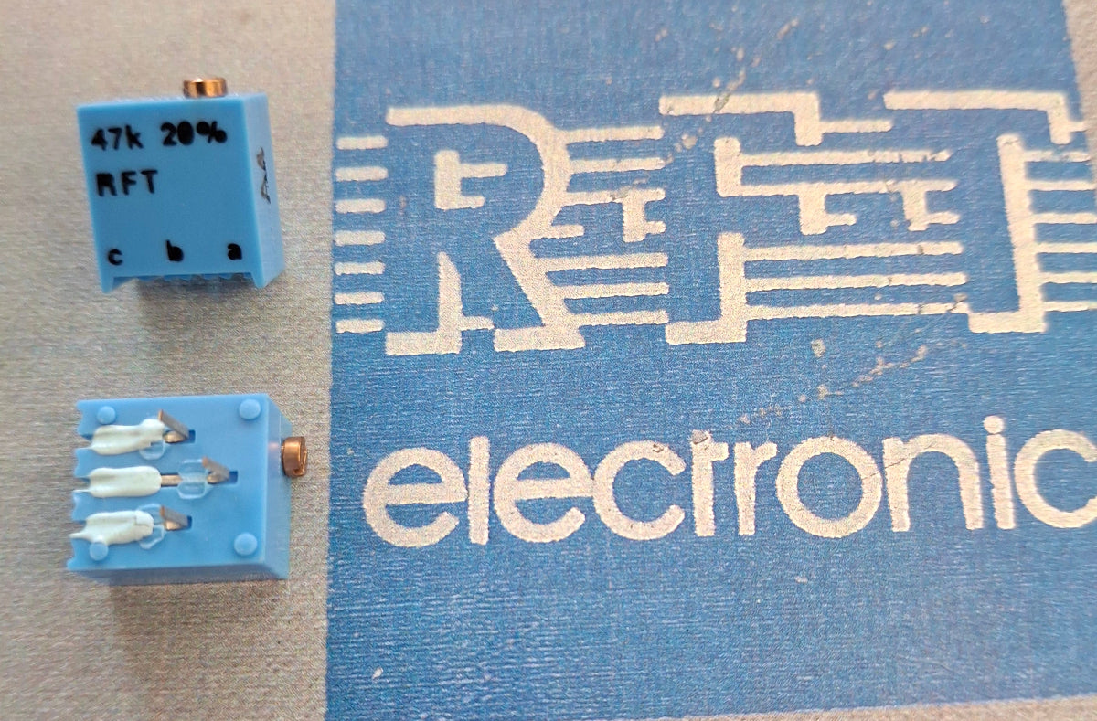 Spindeltrimmer Spindeleinstellregler potentiometer 47K Ohm einstellregler liegend RFT DDR NOS
