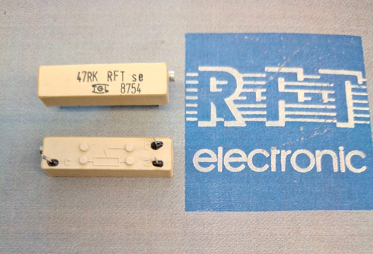 Spindeltrimmer Spindeleinstellregler potentiometer 47-Ohm einstellregler RFT DDR TGL-8754 NOS