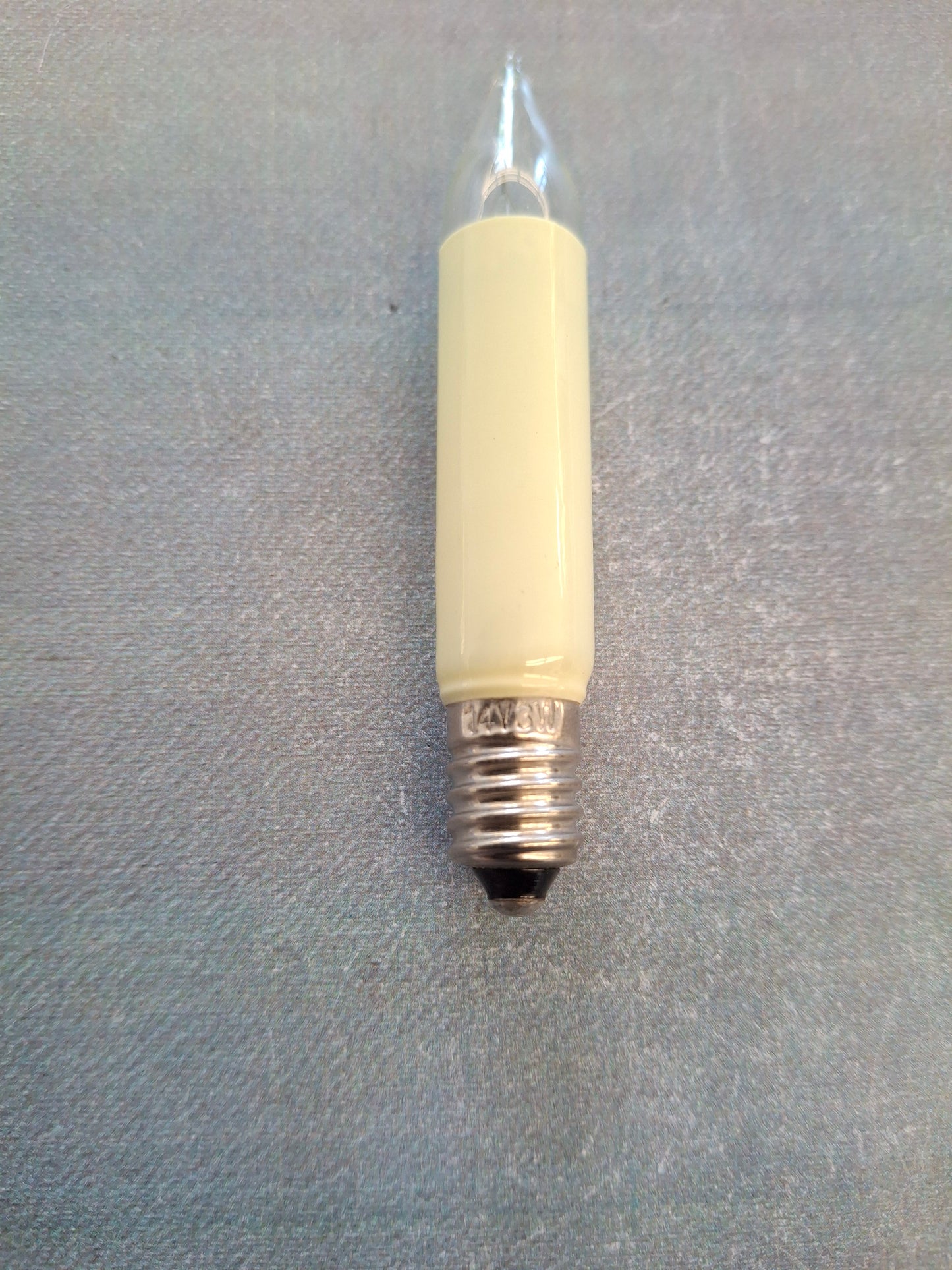 Kleinschaftschaftkerze 14 Volt 3 Watt E10 Fassung – Ersatzlampe für Weihnachtsbeleuchtung