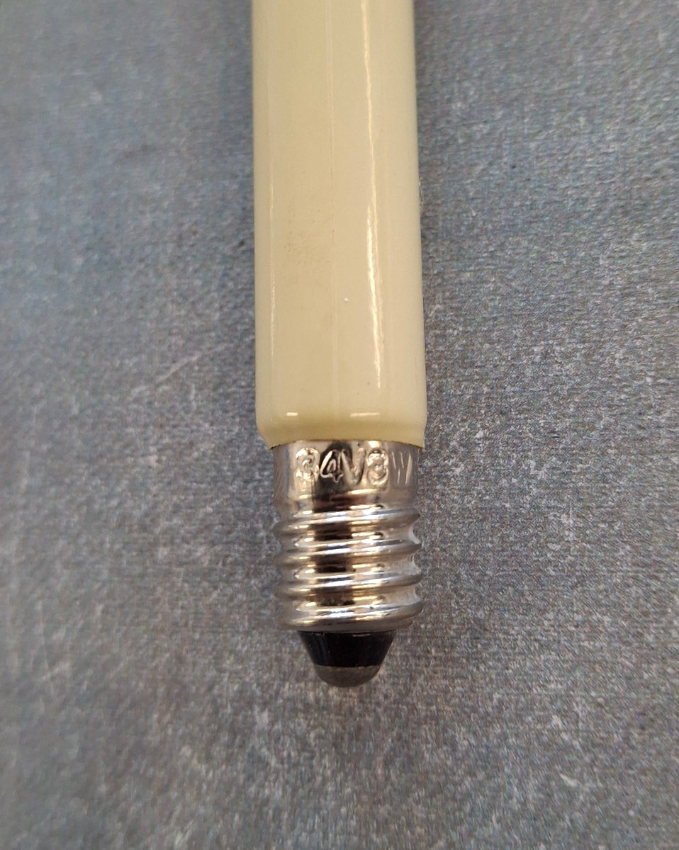 Kleinschaftschaftkerze 34 Volt 3 Watt E10 Fassung – Ersatzlampe für Weihnachtsbeleuchtung