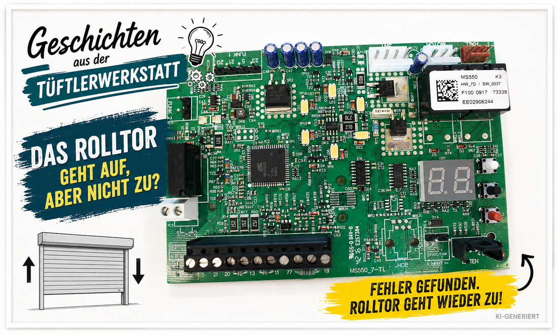 Geschichten aus der Tüftlerwerkstatt: Wenn das Rolltor nicht mehr zu will
