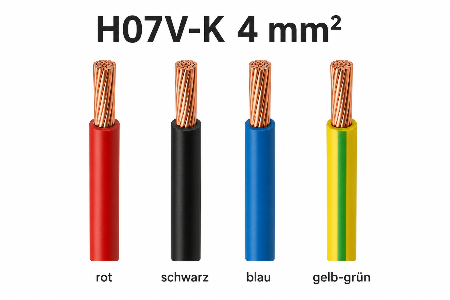 H07V-K Aderleitung Litze 4 mm2