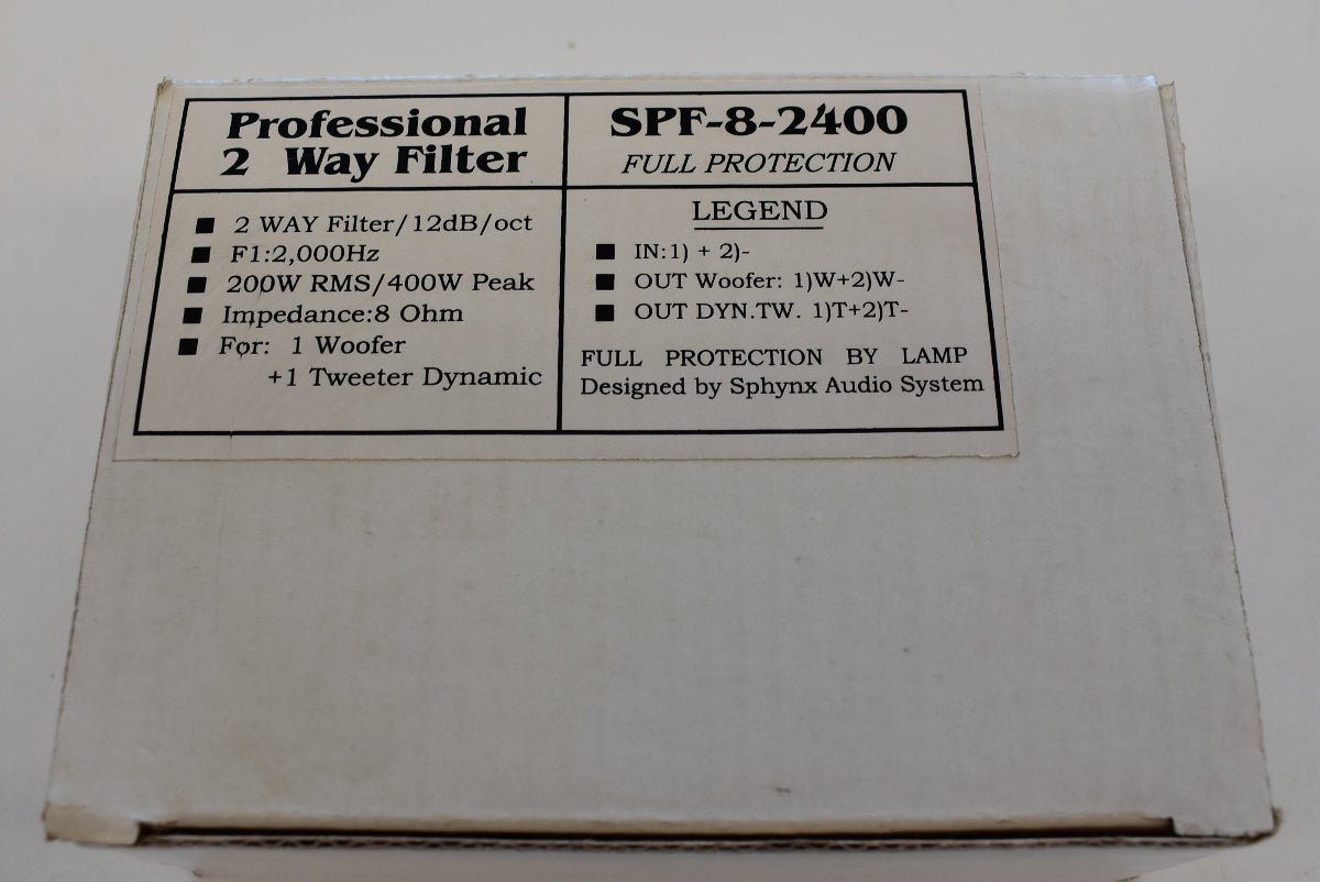 2-Wege Frequenzweiche SPF-8-2400 PRO 8 Ohm 200 W RMS 400 W Peak 2000 Hz mit Lampenschutz