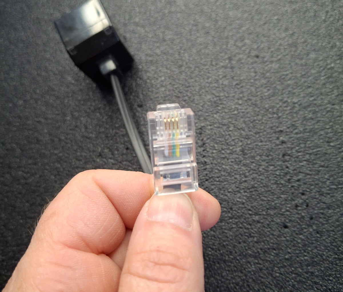 ISDN-Verteiler RJ45 – 1 Stecker auf 2 Buchsen mit 10 cm Kabel