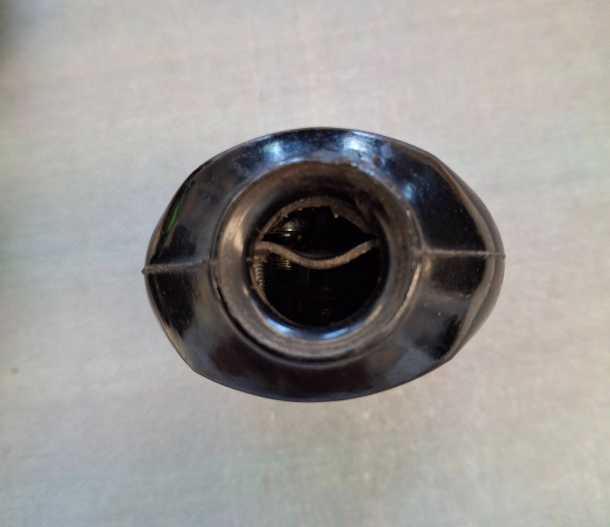 DDR Drehstromstecker 5-polig 380V 10A Bakelit Historisch Kraftstromstecker Rückseite
