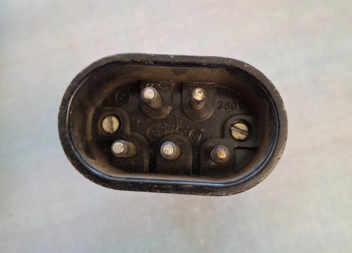 DDR Drehstromstecker 5-polig 380V 10A Bakelit Historisch Kraftstromstecker