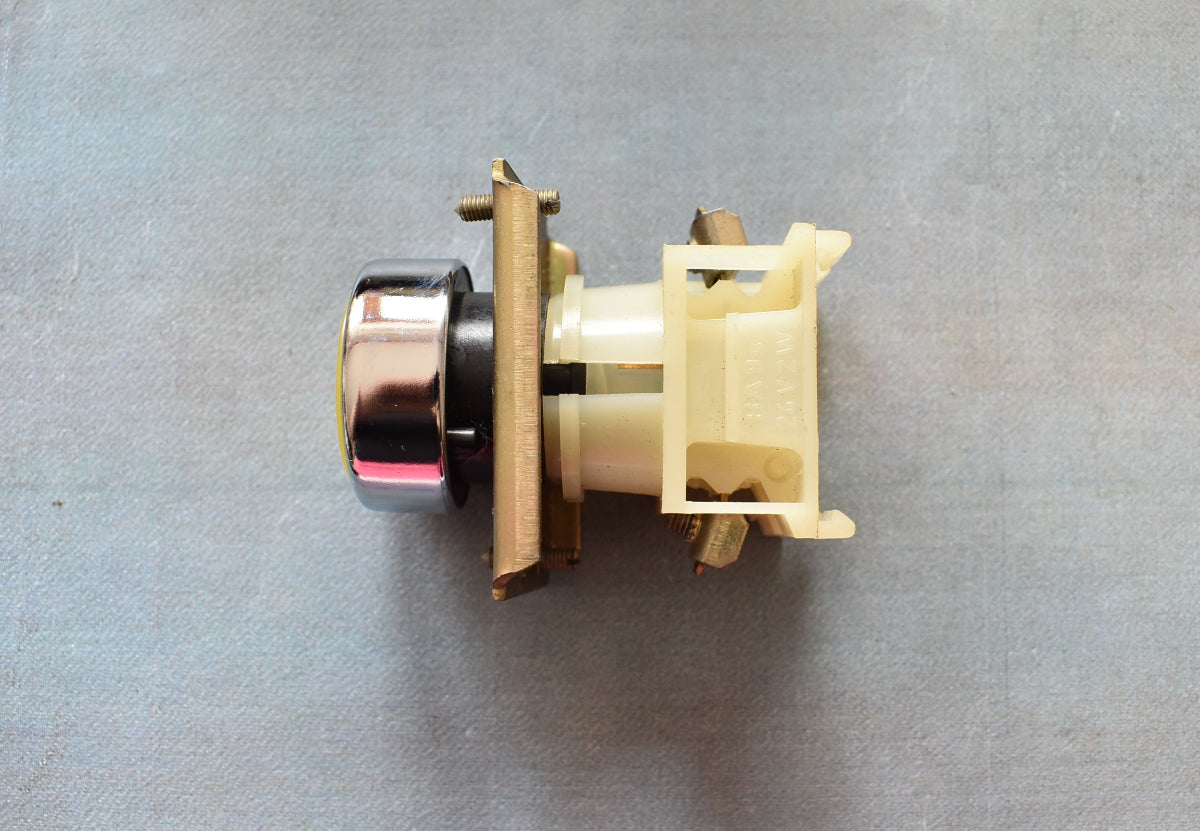 DDR ROBOTRON Leuchttastvorsatz Druckknopf gelb silber– TGL 33573 – System