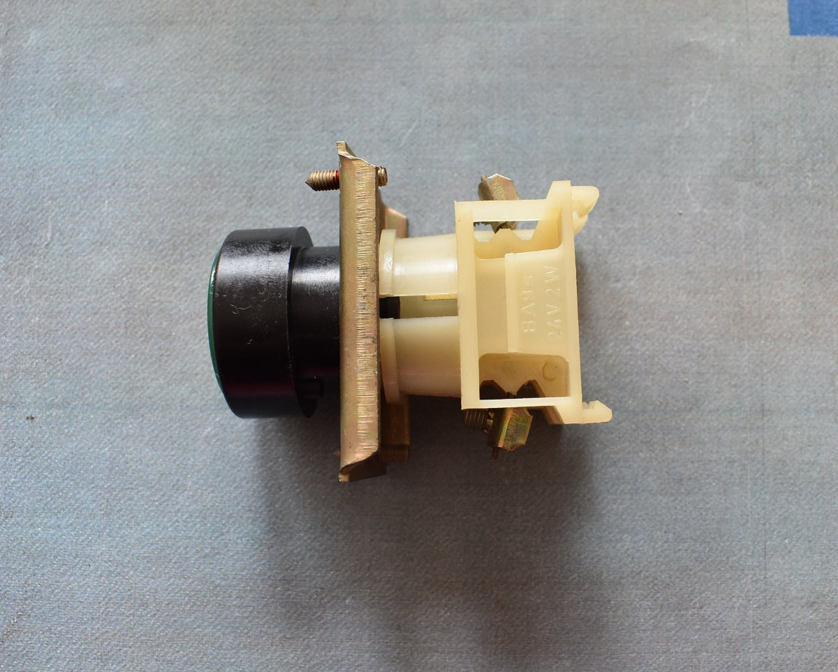DDR ROBOTRON Leuchttastvorsatz Druckknopf gruen schwarz– TGL 33573 – System