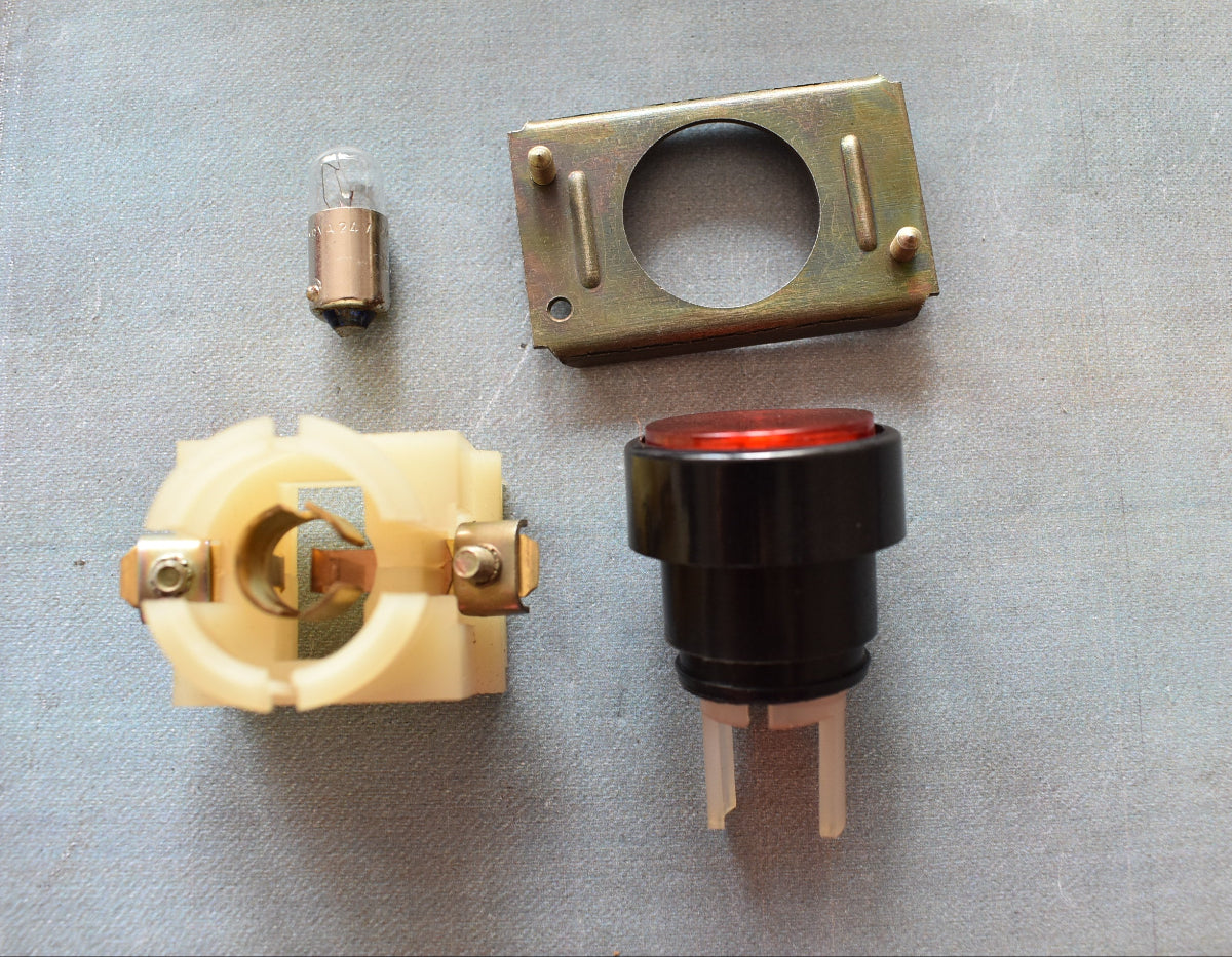 DDR ROBOTRON Leuchttastvorsatz Druckknopf rot schwarz– TGL 33573 – System