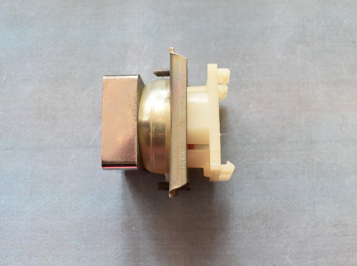 DDR ROBOTRON Tastvorsatz Druckknopf eckig rot silber – TGL 33573 – System