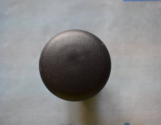 DDR NOS Robotron Druckknopf schwarz fuer TGL 33573, abgerundeter Betätigungsknopf mit Befestigungsring
