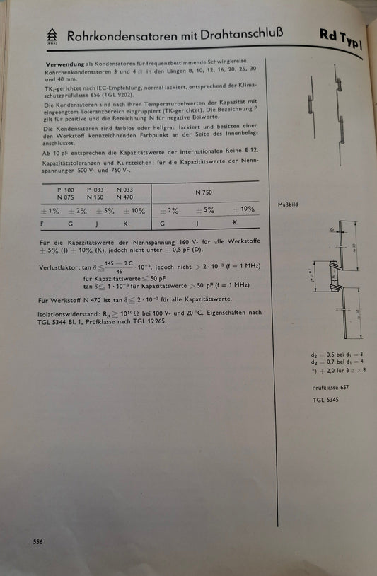 DDR Rohrkondensator Rohren Keramik KondensatornNOS Vintage