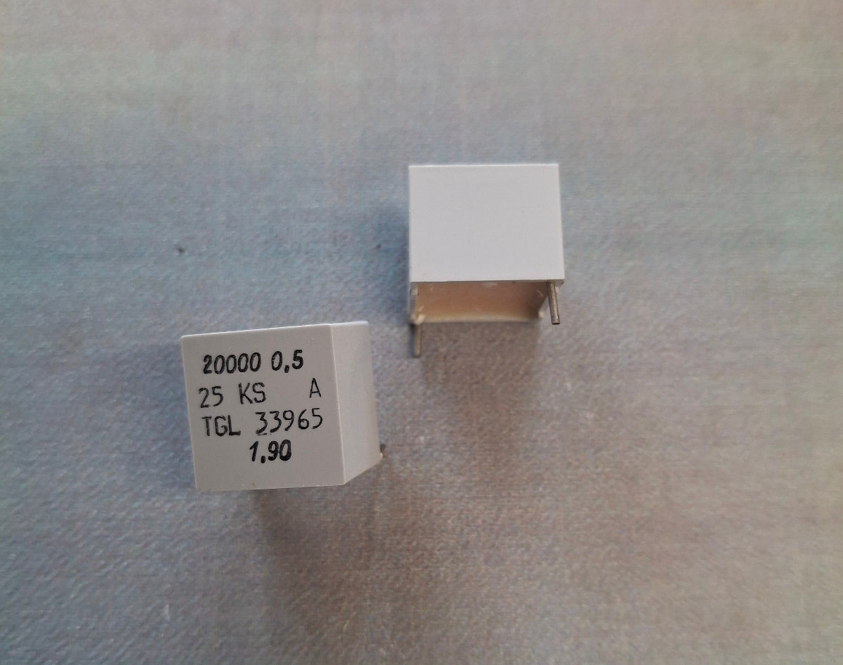 DDR Styroflex kondensator Präzision RFT Styroflexkondensator 20nF