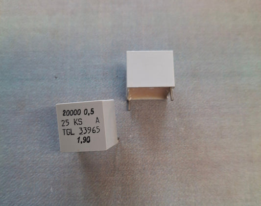 DDR Styroflex kondensator Präzision RFT Styroflexkondensator 20nF