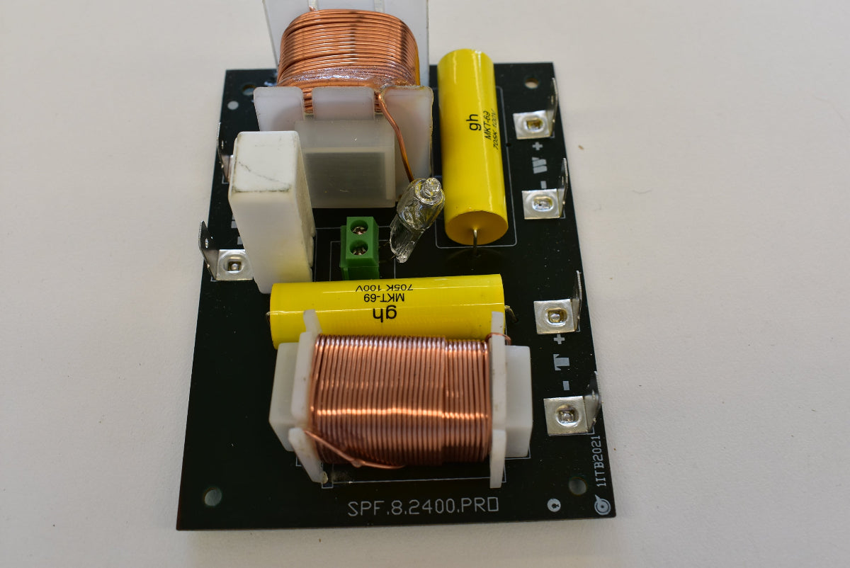 2-Wege Frequenzweiche SPF-8-2400 PRO 8 Ohm 200 W RMS 400 W Peak 2000 Hz mit Lampenschutz
