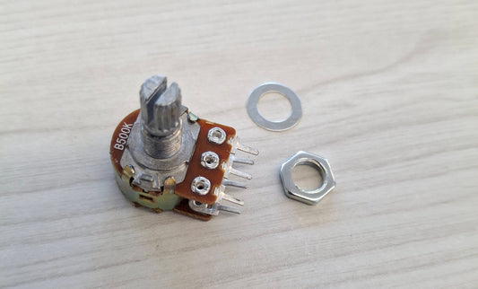 Drehpotentiometer Potentiometer 500k Ohm linear dual stereo 6-Pins