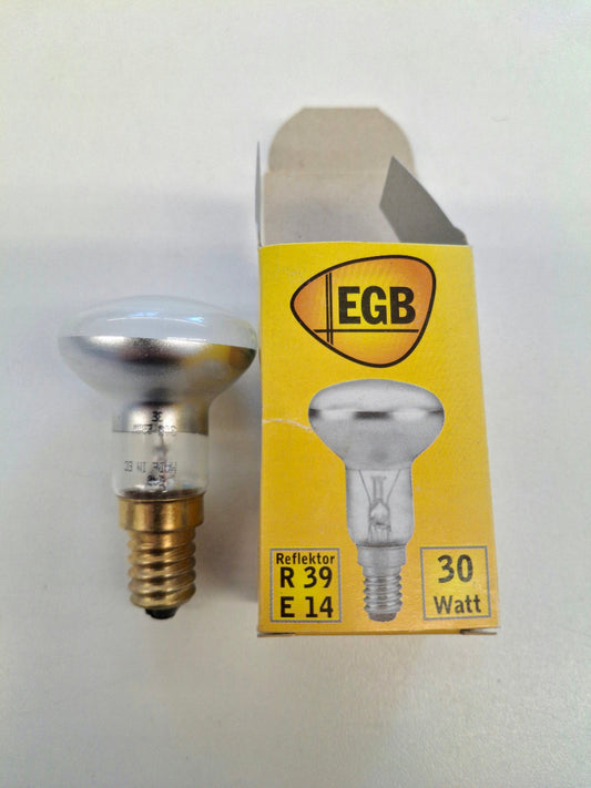 EGB Reflektorlampe R39 E14 30W Klar 230V NOS Glühlampe Spotlampe Originalverpackung