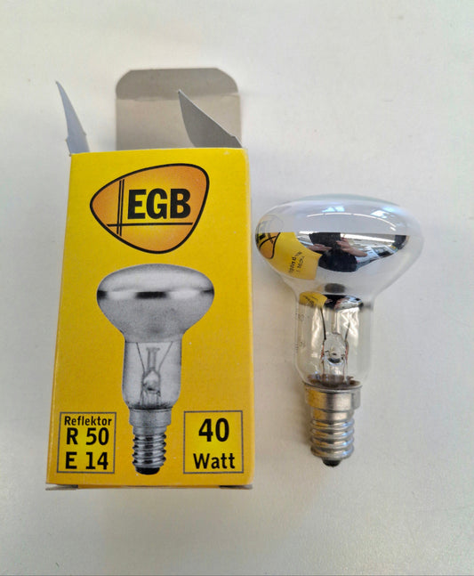 EGB Reflektorlampe R50 E14 40W Klar 230V NOS Glühlampe Spotlampe Originalverpackung