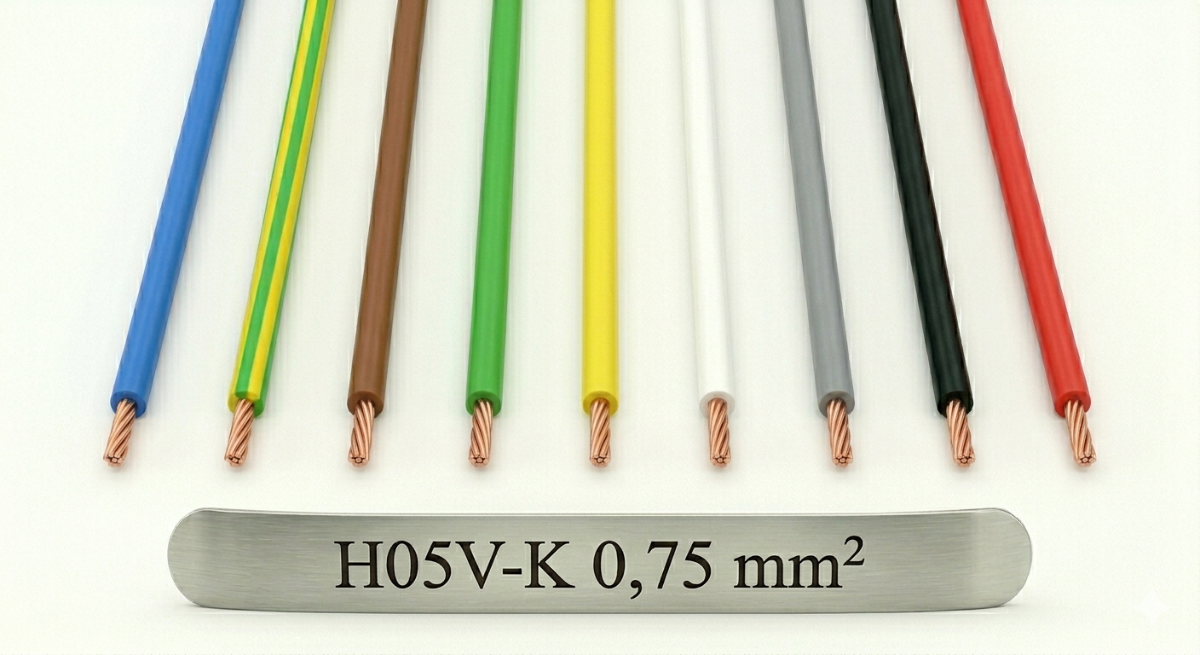 H05V_K Kabel PVC-Isolierung Litze Aderleitung Schaltlitze flexibel 0,75mm²