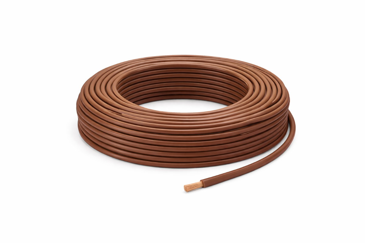 H05V_K Kabel PVC-Isolierung Litze Aderleitung Schaltlitze flexibel braun 0,5mm