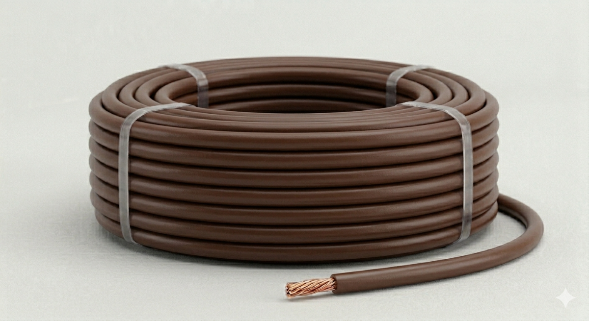 H05V_K Kabel PVC-Isolierung Litze Aderleitung Schaltlitze flexibel braun 0,75mm²