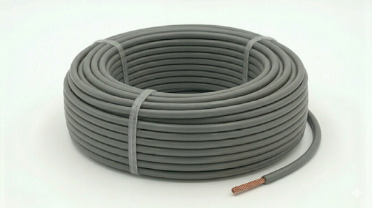 H05V_K Kabel PVC-Isolierung Litze Aderleitung Schaltlitze flexibel grau 0,75mm