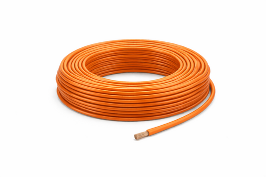 H05V_K Kabel PVC-Isolierung Litze Aderleitung Schaltlitze flexibel orange 0,5mm²