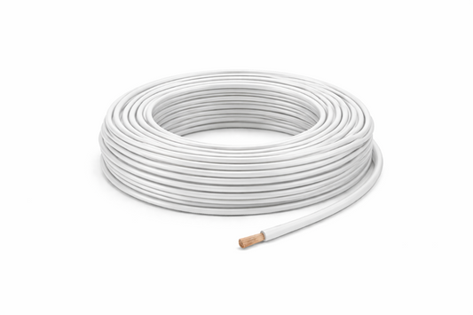 H05V_K Kabel PVC-Isolierung Litze Aderleitung Schaltlitze flexibel weiß 0,5mm²