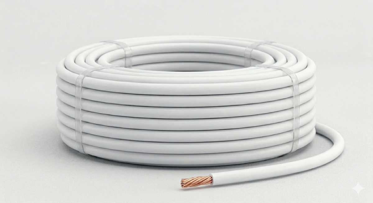 H05V_K Kabel PVC Isolierung Litze Aderleitung Schaltlitze flexibel weiß 0,75mm²