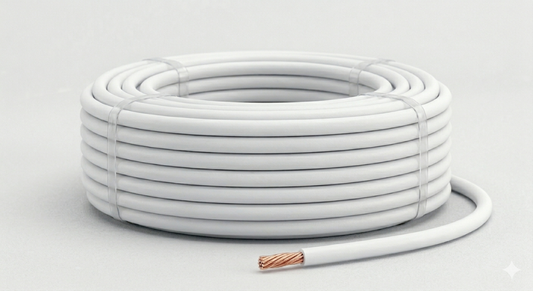 H05V_K Kabel PVC Isolierung Litze Aderleitung Schaltlitze flexibel weiß 0,75mm²