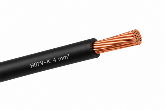 H07V-K Kabel PVC-Isolierung Litze Aderleitung Schaltlitze flexibel 4mm schwarz