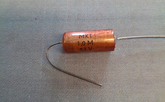 Kondensator 1000nF 1uF 63V axial DDR Folienkondensator RFT