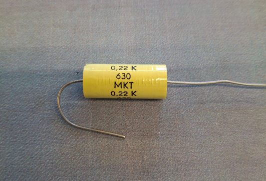 Kondensator 220nF 0,22µF 630V axial DDR Folienkondensator RFT