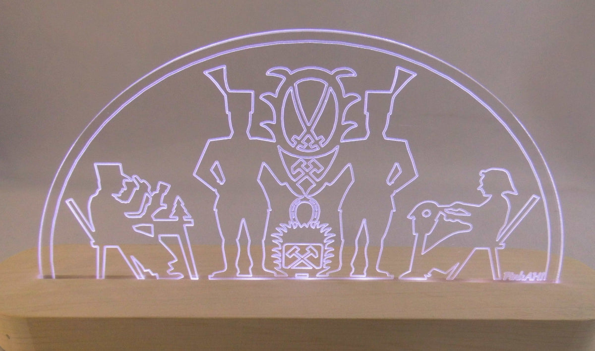 Laserdatei LED-Bogen „Erzgebirgsmotiv“ Erzgebirge SVG & DXF Digitaler Download