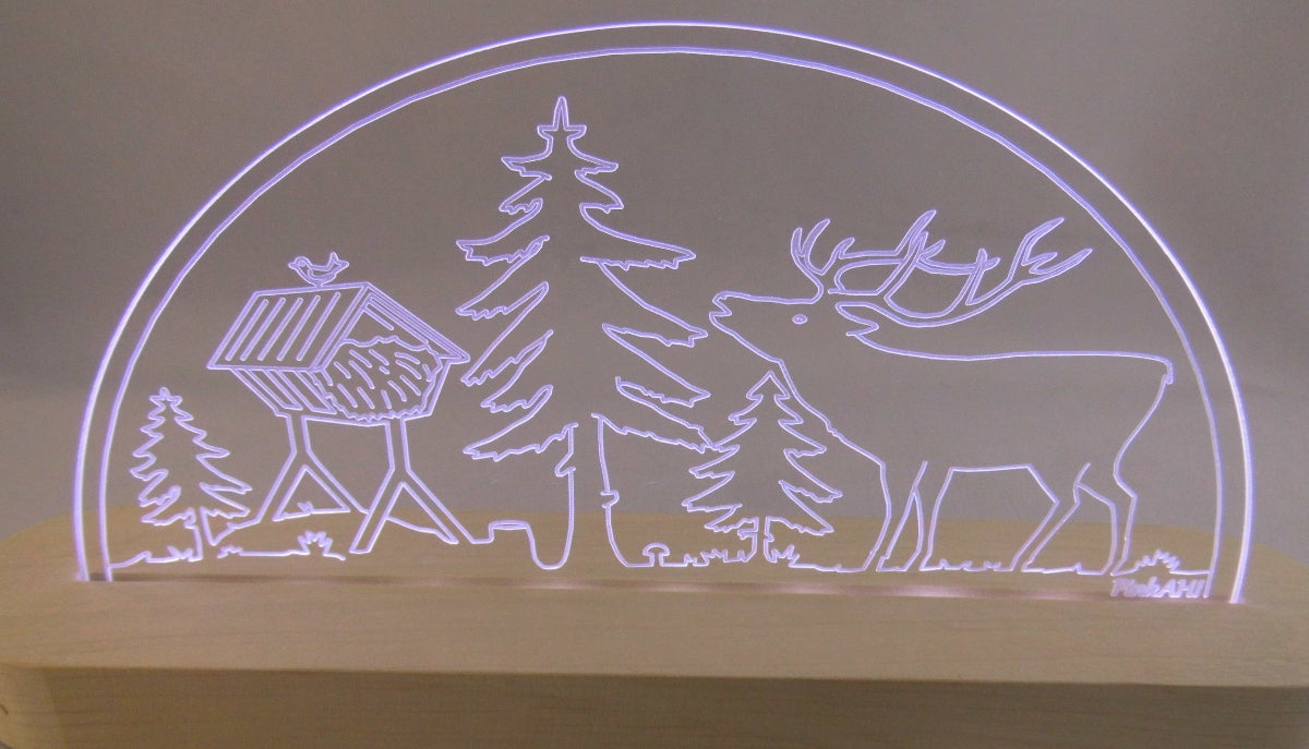 Laserdatei LED-Bogen „Waldmotiv“ SVG & DXF Digitaler Download
