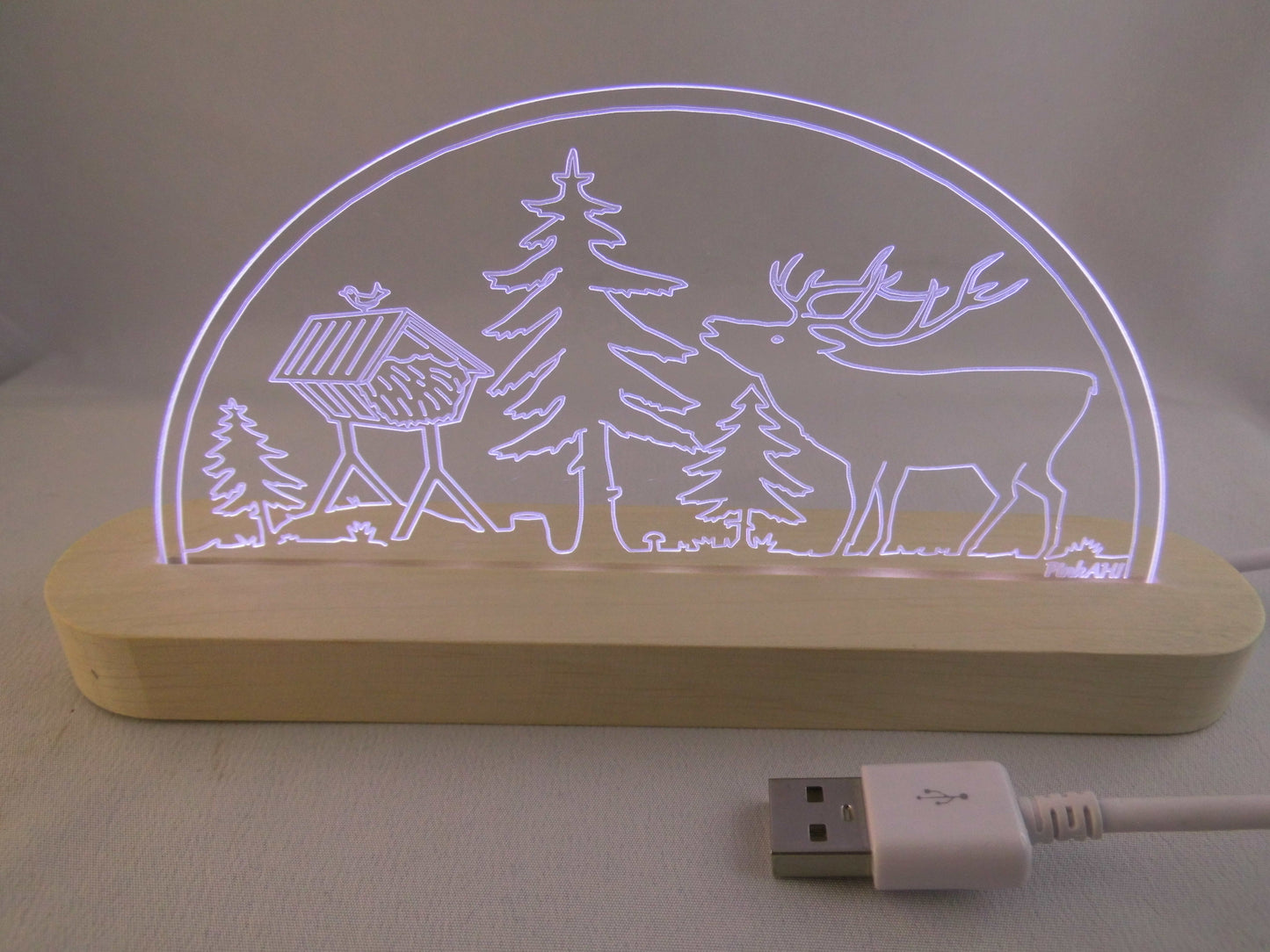 Laserdatei LED-Bogen „Waldmotiv“ SVG & DXF Digitaler Download