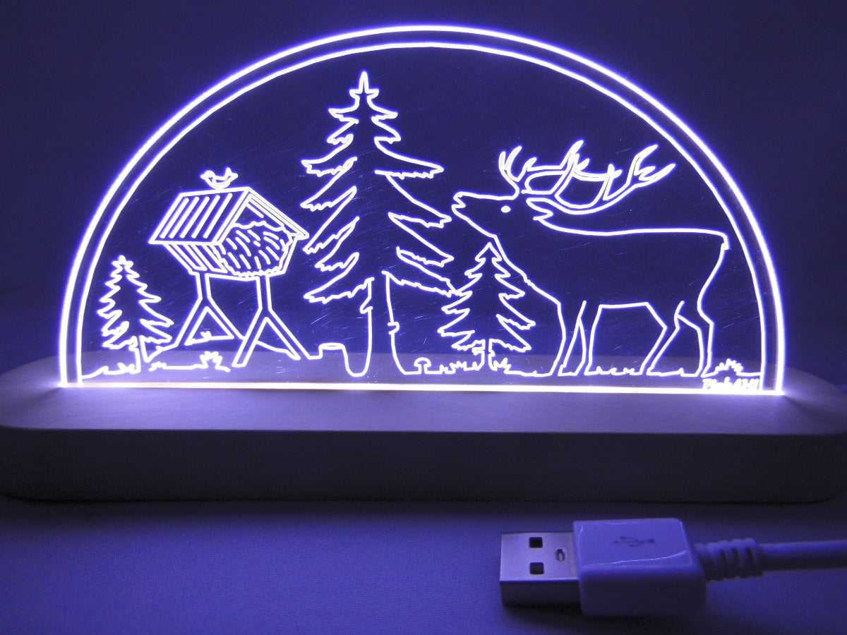 Laserdatei LED-Bogen „Waldmotiv“ SVG & DXF Digitaler Download