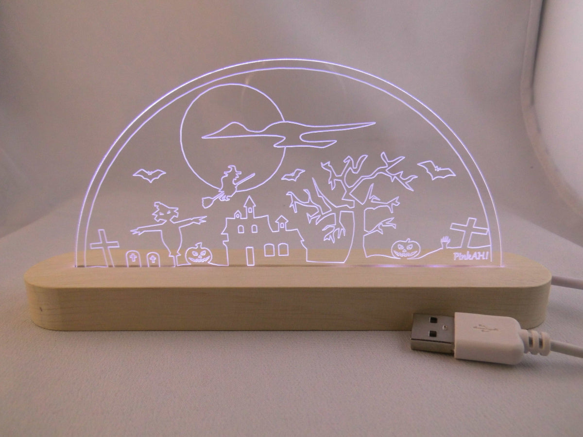 Laserdatei LED-Bogen „Halloween“ SVG & DXF Digitaler Download