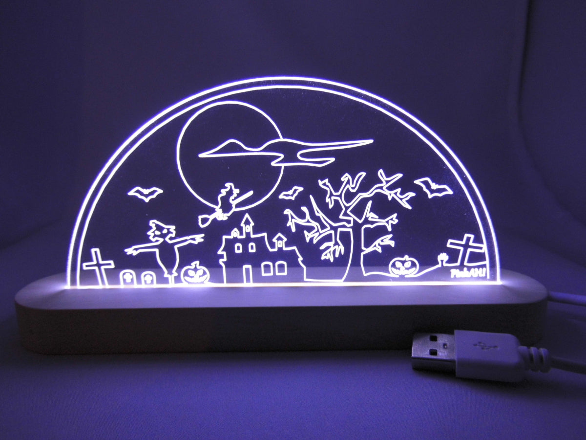 Laserdatei LED-Bogen „Halloween“ SVG & DXF Digitaler Download