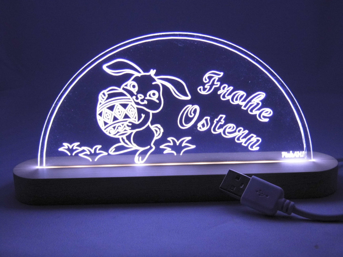 Laserdatei LED-Bogen „Frohe Ostern“ SVG & DXF Digitaler Download