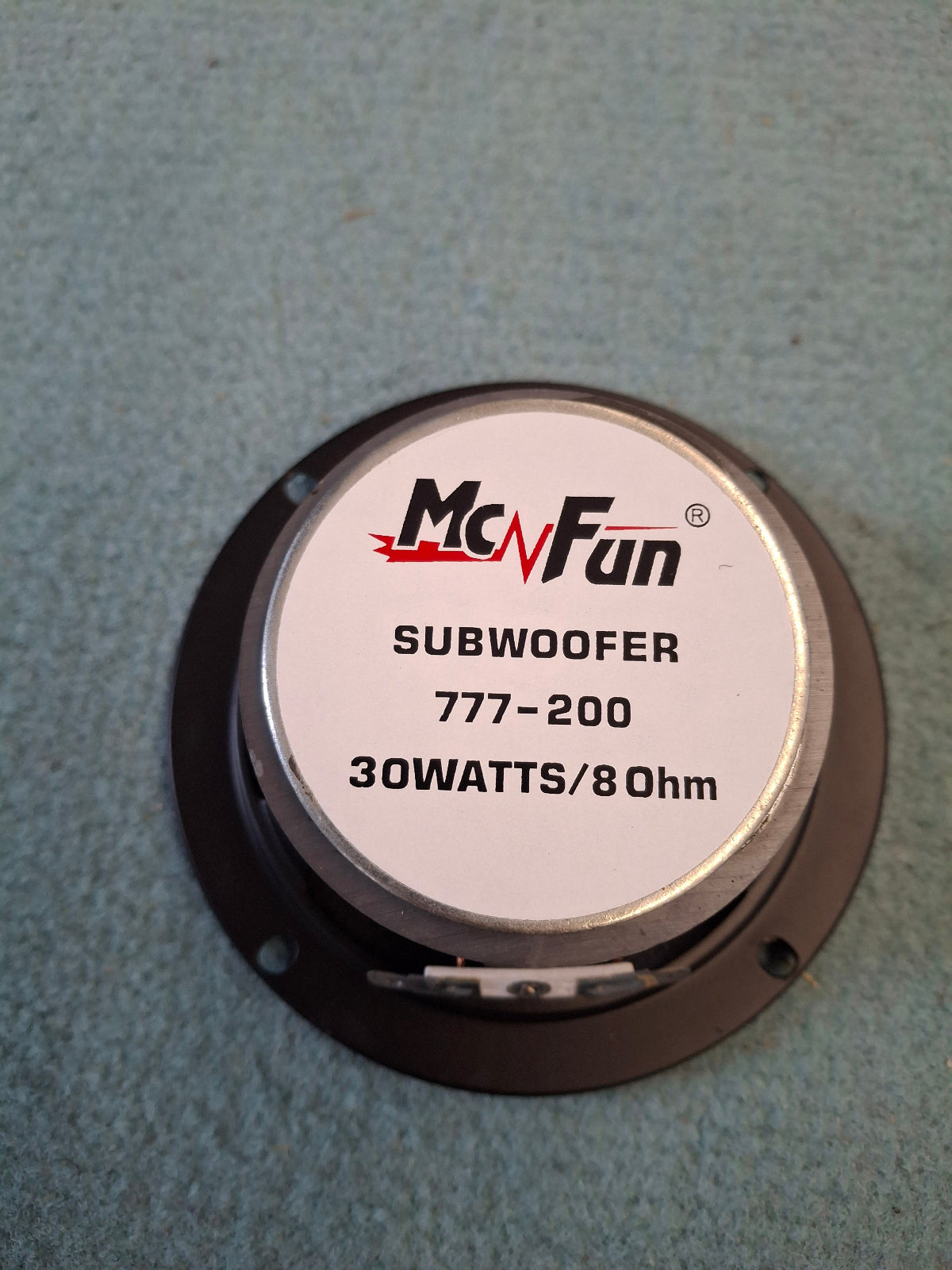 McFun TT110 777-200 Subwoofer Autolautsprecher 110 mm 4 Zollb rund 8 Ohm Car Hifi Einbaulautsprecher Rückseite