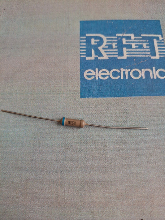 Metallschichtwiderstand RFT (DDR) – 0,68 Ω – 0,5 W – 5 %