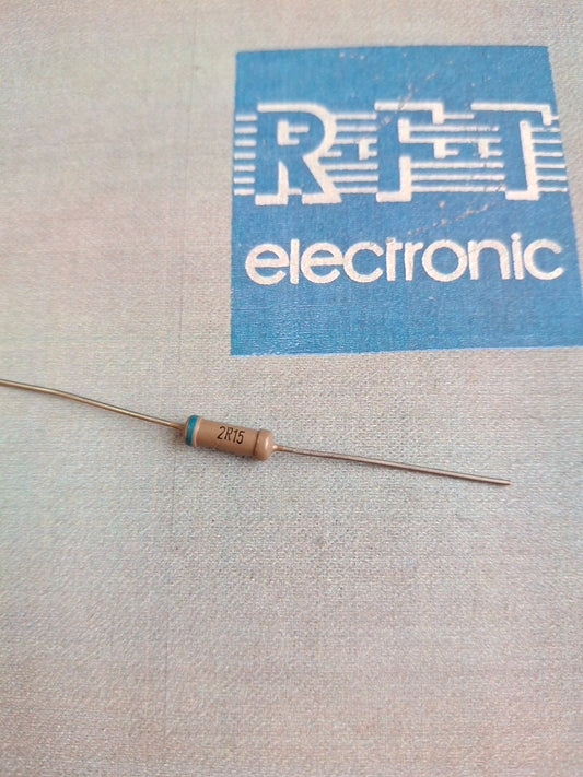 Metallschichtwiderstand RFT (DDR) – 2,15 Ω – 0,5 W – 2 %