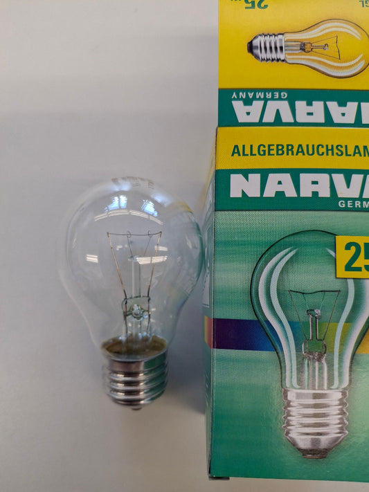 NARVA Glühlampe 25W E27 Klar AGL 230 lm 220-230V Allgebrauchslampe